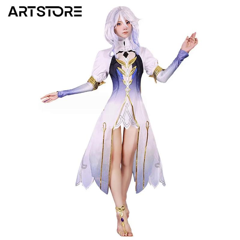 Product Introduction of Trang Phục Hóa Trang, Furina Cosplay Trò Chơi Genshinimpact Focalors, Tóc Giả Nhập Vai Trò Chơi Thần Nước Fontaine, Phim Hoạt Hình Với Đạo Cụ Anime 11