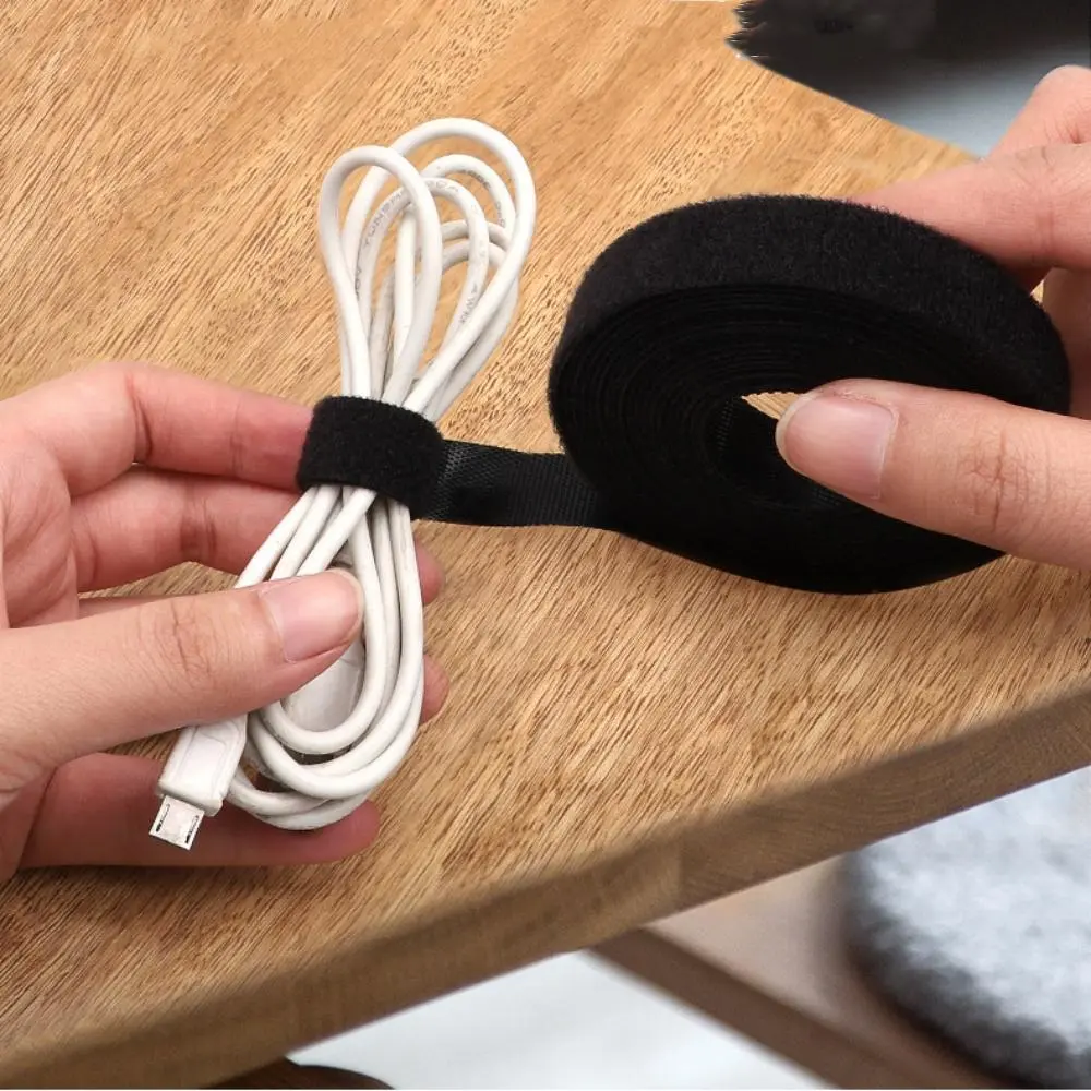 Data Cable Storage Tape, 1 Count Computer Harness Wire Tie Fixed Strap, Office Organizer for Desktop Electrical Wire