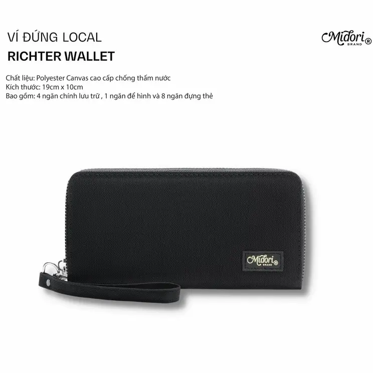 Ví Vải Ngang RICHTER WALLET Unisex Nam Nữ Polyester Bền Đẹp Chống Nước | Local Brand MIDORI FOR MAN 0