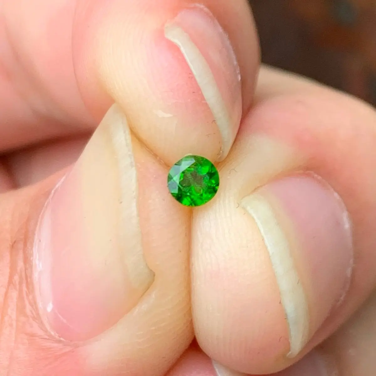 Đá Tourmaline Xanh Tự Nhiên Dùng Làm Mặt Nhẫn Mặt Dây Chuyền Trọng Lượng 0.2 ct