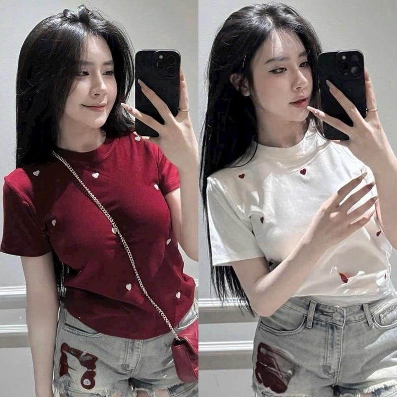 B141_ Áo thun nữ fom vừa tim thiêu xinh xỉu 0