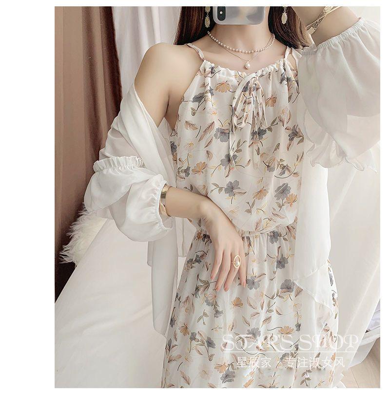 Product Introduction of Váy Hai Dây, Váy Voan Hoa, Quần Áo Chống Nắng, Áo Voan, Áo Cardigan, Bộ Đồ Hai Mảnh Cho Nữ, Váy Đi Kỳ Nghỉ Trên Bãi Biển, Váy Dài 17