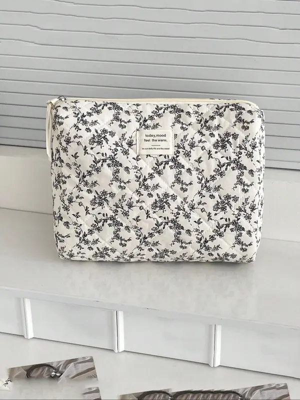 Floral Pattern Makeup Bag Set, Portable Cosmetic Storage Bag, Multifunctional Makeup Organizer Pouch, Versatile Storage Bag for Travel & Daily Use 7