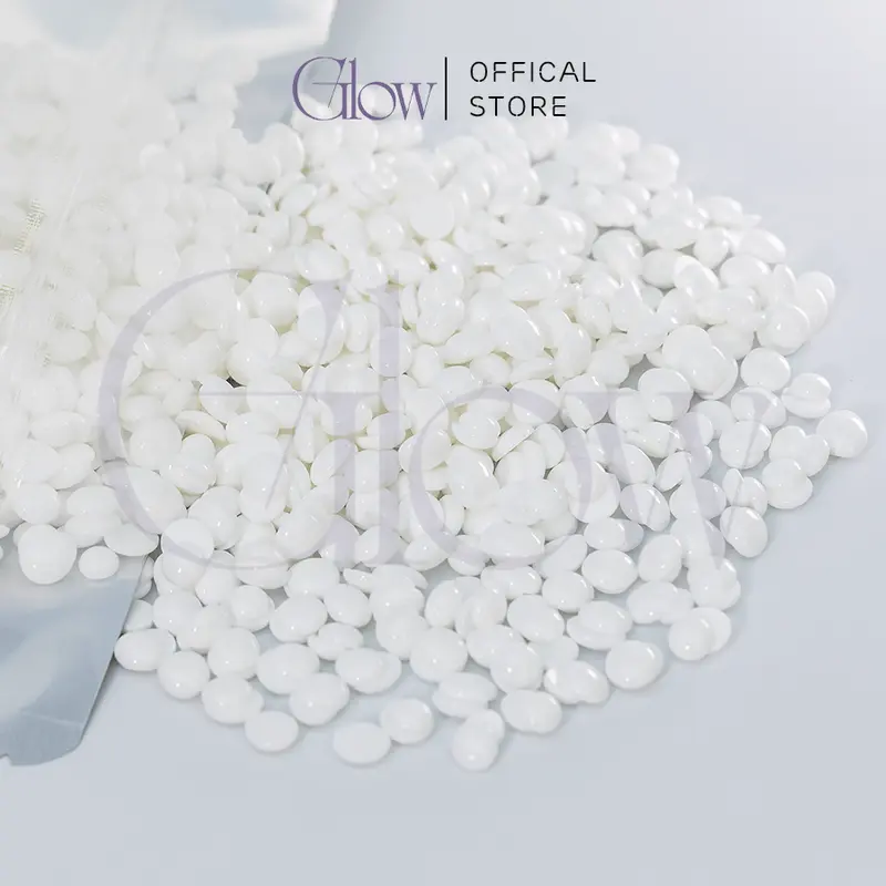 [CHE TÊN] Sáp Wax Lông Nóng Sữa Dừa Premier Cao Cấp GLOW WAXING Siêu Bám Lông Chuyên Wax Bikini, Nách, Body Tặng Que Gỗ sáp  wax 5