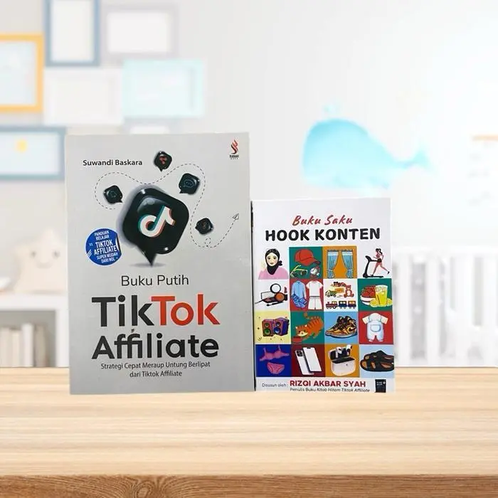 Paket 2 Buku Kitab Putih Tiktok Affiliate - Buku Saku Hook Konten ( Isi 2 Buku )
