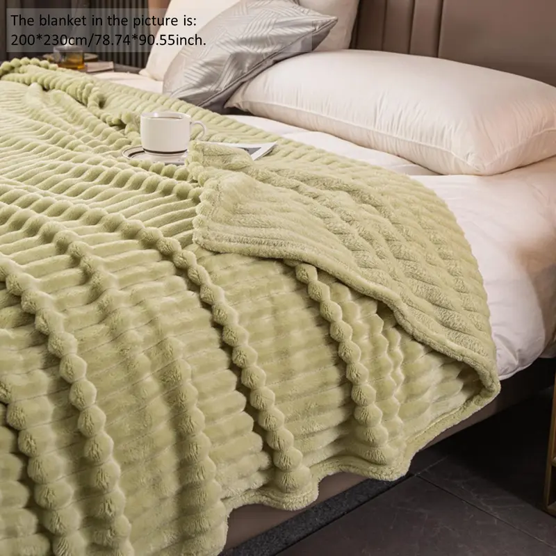 Solid Color Blanket, 1 Count 260GSM Soft Comfortable Skin-friendly Warm Throw, Bedroom Refresh Decor for Bed Sofa Home Dormitory 8