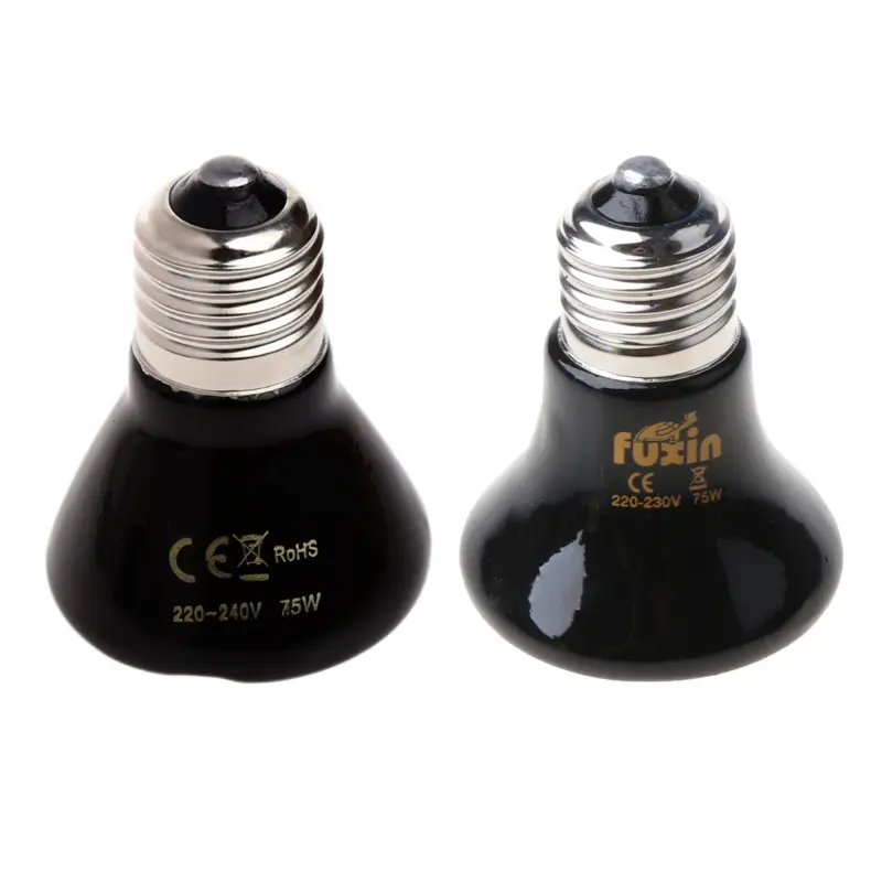 Reptiles Heat Bulb Ceramic Heat Bulb Infrared Ceramic Heater Lamp 50W 75W 100W