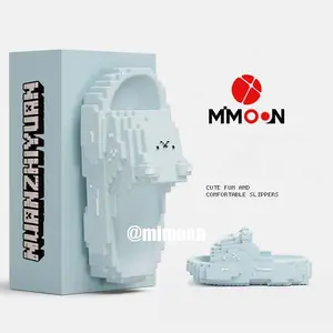 30-41 Sandal Anak Unisex Lucu Empuk Anti Slip Minecraft-MC Anak Laki-Laki Perempuan Empuk/Ringan