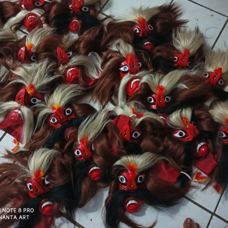 TOPENG GANONGAN (GANONG) BUJANG GANONG PONOROGO MAINAN anak Bulu sintetis 5