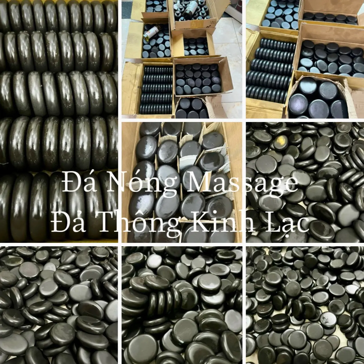 Đá Nóng Massage Body Đả Thông Kinh Lạc, Đá Massage thư giãn, giảm nhức mỏi cơ thể, Đá tự nhiên được mài thủ công