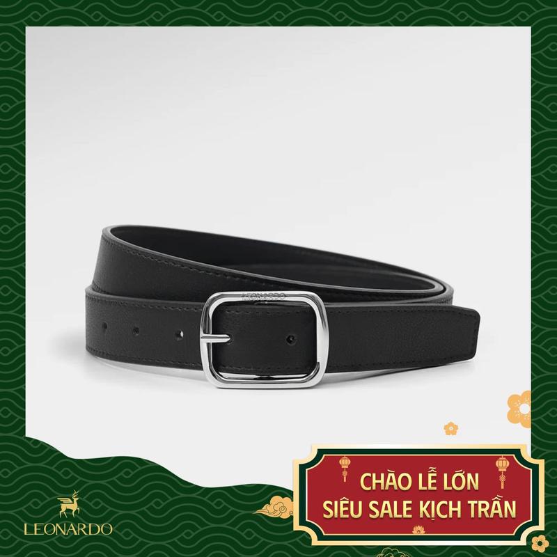 [MEGA LIVE] Thắt Lưng Da Nam Aiden, Mặt Kim Loại Không Gỉ Chất Liệu Bền Bỉ Nhập Khẩu Thương Hiệu Leonardo