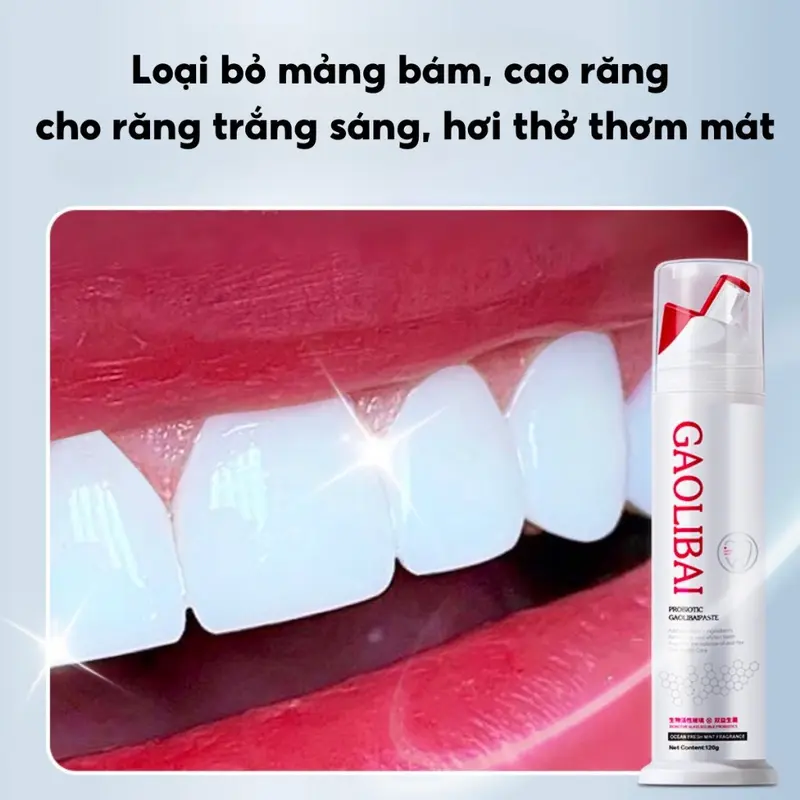 Gel Nano Bạc GAOLIBAI CHÍNH HÃNG 120g nhật bản - đánh bay cao răng, trắng răng, thơm miệng, sạch mảng bám 3