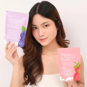 Minuman Serbuk Stroberi Glouserra 10x minum With Saffron and Birdnest Extract 60gr Mencerahkan Kulit BPOM