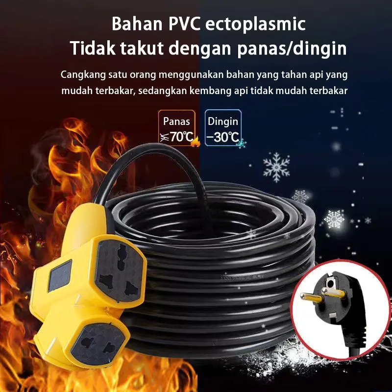 【Stok Lokal Ready】 Kawat & Kabel Listrik Gulungan Roll Dengan Saklar 30/20/10/5/3 Meter Sambungan Listrik Kabel Roll Kontra Arde Kabel Ekstensi Extension Cord Mendukung Kendaraan Listrik, Kabel Sambungan Multi Fungsi /Colokan Kabel Listrik /,Steker Kabel 6