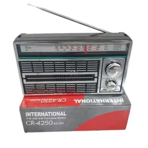 COD International Radio National F-4250 AC DC Original FM AM SW Portabel dengan Baterai Operasional Stereo Termasuk AC DC