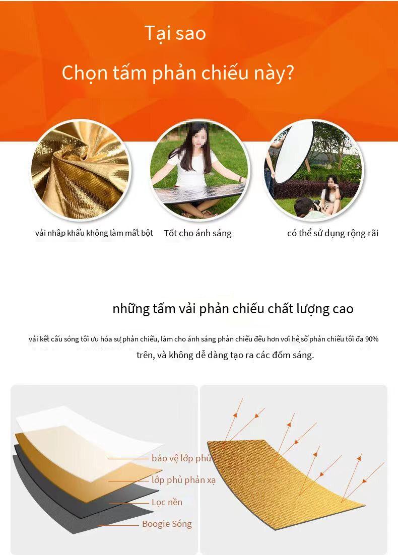 Product Introduction of Vận Chuyển Trong Vòng 24 Giờ Tấm Phản Quang Nhiếp Ảnh 60/80/110cm Nhân Vật Chụp Ảnh Ngoài Trời Live Shot Blocker Mini Flexo Cầm Tay 3