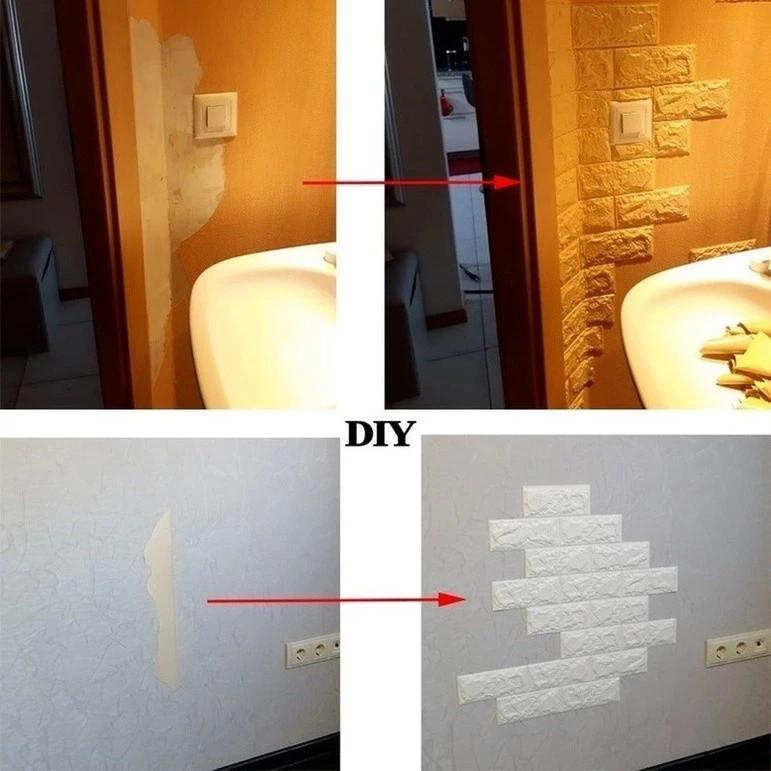 PROMO KHUSUS Stiker Dinding Tembok Sticker Dinding Kamar Ukuran 70x77cm 3D Foam Bata Classic Walpaper Stiker PROMO KHUSUS Stiker Dinding Tembok Sticker Dinding Kamar Ukuran 70x77cm 3D Foam Bata Classic Walpaper Stiker