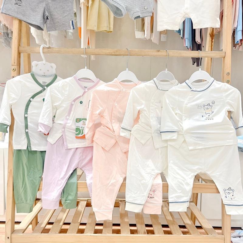 Bộ quần áo sơ sinh DOKMA bamboo cotton cho bé từ newborn đến 6M