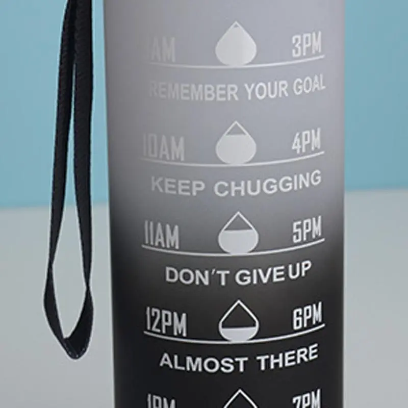 1000ML Large Capacity Water Bottle, 1 Count Portable Straw Sports Drinking Cup with Time Scale, Drinking Bottle for Home Office School Outdoor, Drinkware 5