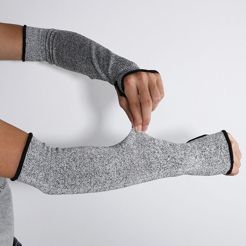 1Pc Level 5 HPPE Cut Resistant Anti-Puncture Work Protection Arm Sleeve Cover Cut-resistant Arm Sleeve for Men Women 5