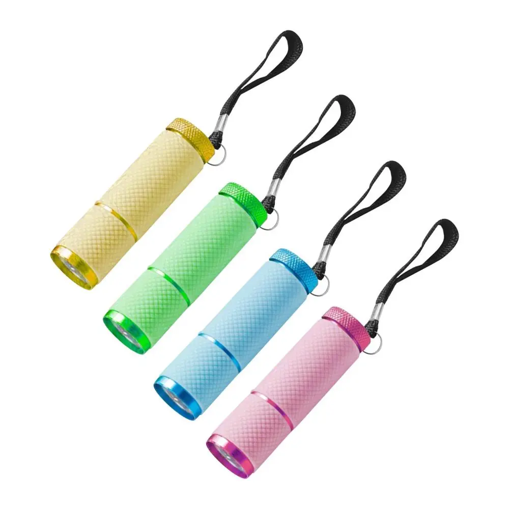 Đèn pin huỳnh quang LED, Đèn pin mini, Làm bằng nhôm, Thích hợp để cắm trại và đèn khẩn cấp, có Dây Đeo buộc, Phát sáng trong bóng tối, Không thấm nước, Tiện dụng, Chống trượt, Phụ kiện