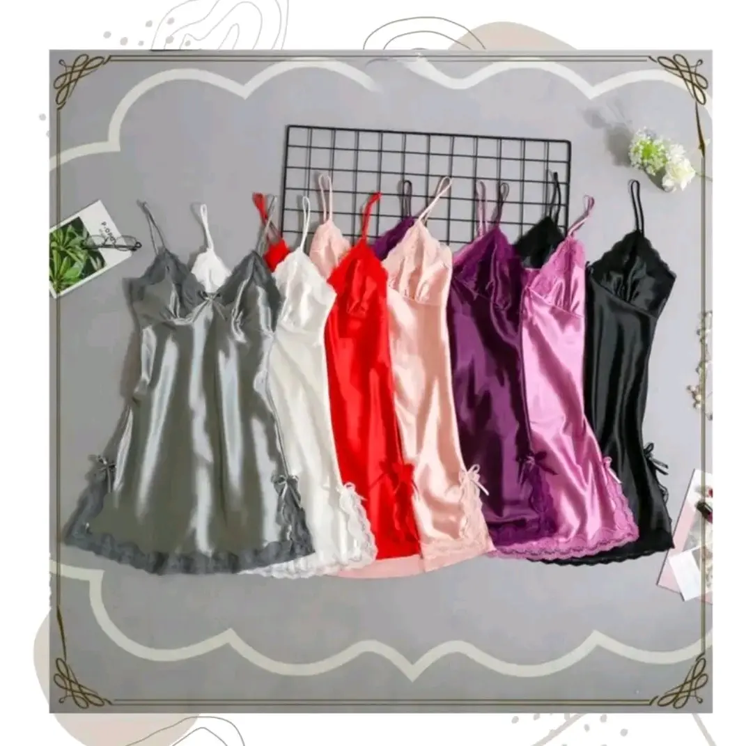 FOURLUCK Dress Lingerie Cantik Baju Tidur Wanita Fit