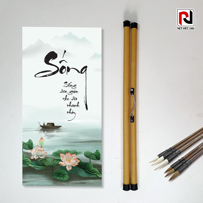 Ống Sáo Trúc nhựa Nẹp Lịch Treo Tường, treo tranh ảnh, tranh Thư Pháp, ... Khổ 40cm  Decor Trưng Bày Decor Phòng  - Giá Tại Xưởng Decor Trưng Bày Decor Phòng 1