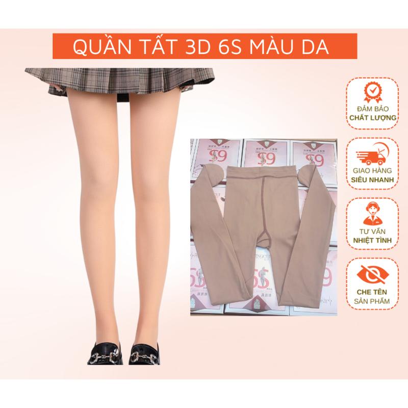 Quần tất nữ 3D 6S màu da đánh lừa thị giác hàng chuẩn 3 team Women vớ  che khuyết điểm