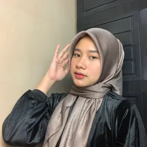 fawwazco Valva Plain Square Silk Hijab Segiempat Silk