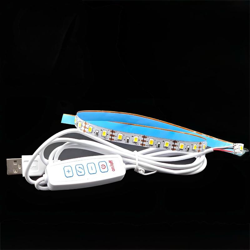 Đèn led rộng 8mm, 5V màu vàng điều chỉnh được màu USB hoặc pin, 1 mặt có băng…