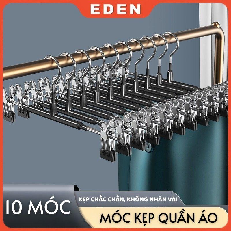   10 MÓC  Móc Treo Quần Áo Inox Kẹp Quần Chống Trơn Trượt Kẹp Váy Thích Hợp Cho Shop Thời Trang Cửa Hàng 
