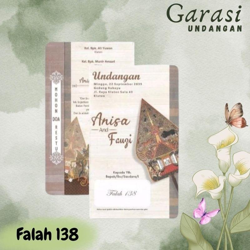 Undangan Pernikahan PROMO Terbatas FALAH 138  | Paket Lengka Elegan Modern Paket Lengkap 100 PCS Gratis Label & Plastik - JanjiKita | Default