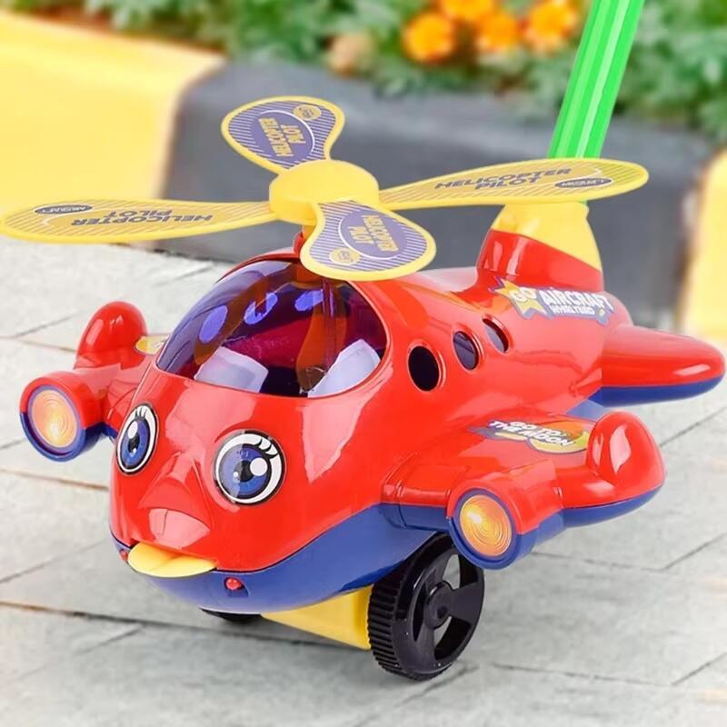 Product Introduction of Funny Baby Learning Walker with Handle  Wheels Plastic Airplane Push Walking Toy for Toddlers Boy Girl Age 1. 2 Years Old 12