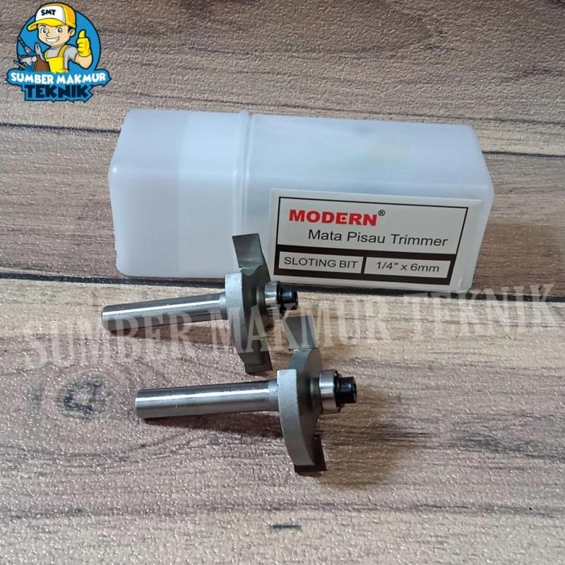 Mata Profil Kayu Slotting Bit Router 1/4 x 1/4 inch ( 6 mili ) Modern ...