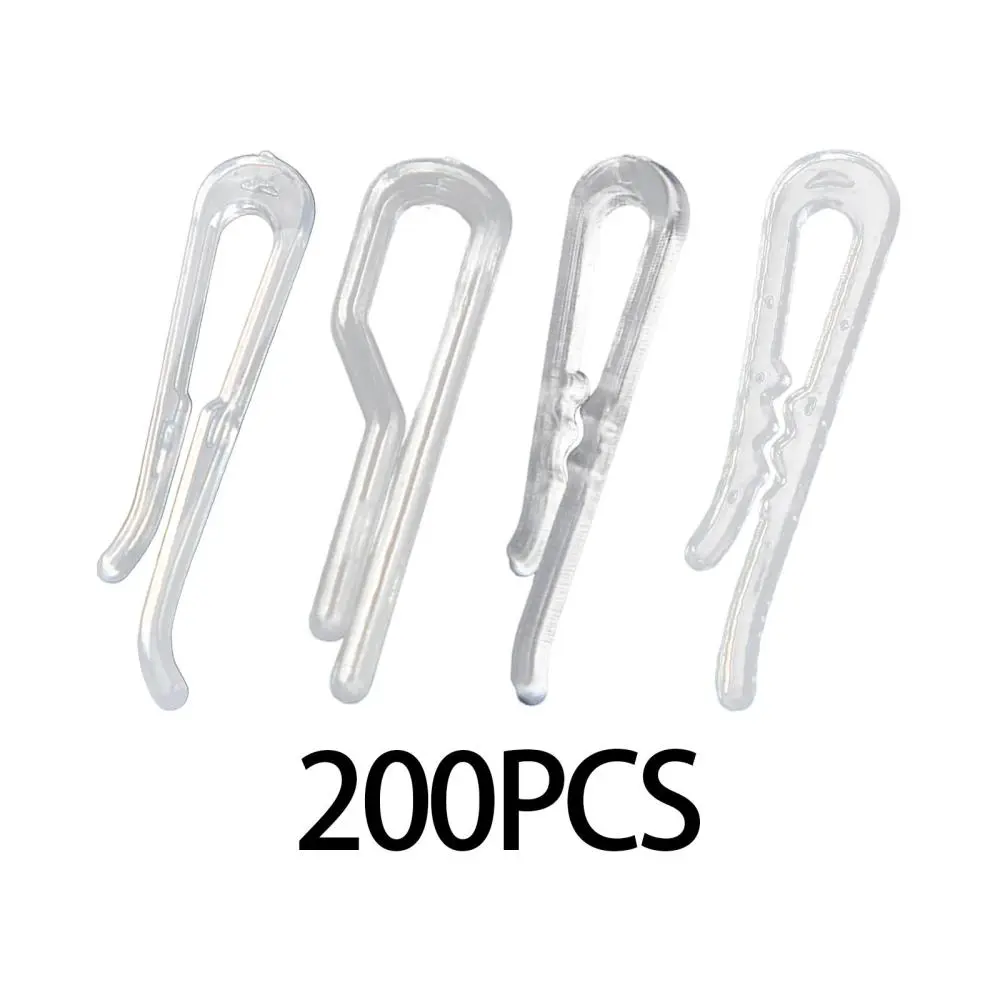 Klip Baju Jelas, 200Pcs, Klip Pakaian, Klip Buaya Plastik Lutsinar