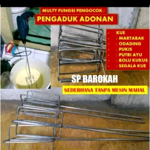 mixer adonan martabak uk 50 Pengocok Manual bahan terbuat dari setenlis