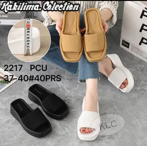 SANDAL KARET SLIP ON WANITA SANDAL WEDGES PEREMPUAN