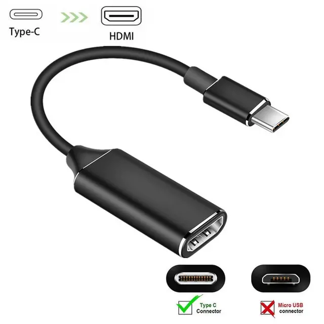 USB C to HDMI Adapter 4K 60Hz Type C Thunderbolt 3 to HDMI For Laptop PC Moblie Phone Tablet HDTV Projector Conference Mini USB-C HDMI Converter