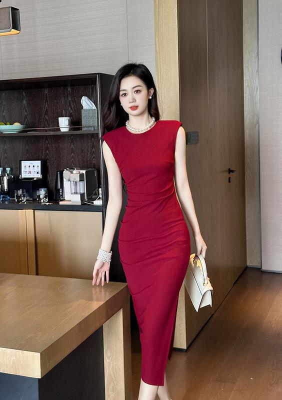 Product Introduction of ZYHT women's dress red dress close-fitting dress polyester dress work dresses luxury dresses wedding dresses attendance dresses party dresses evening dresses 30174 21