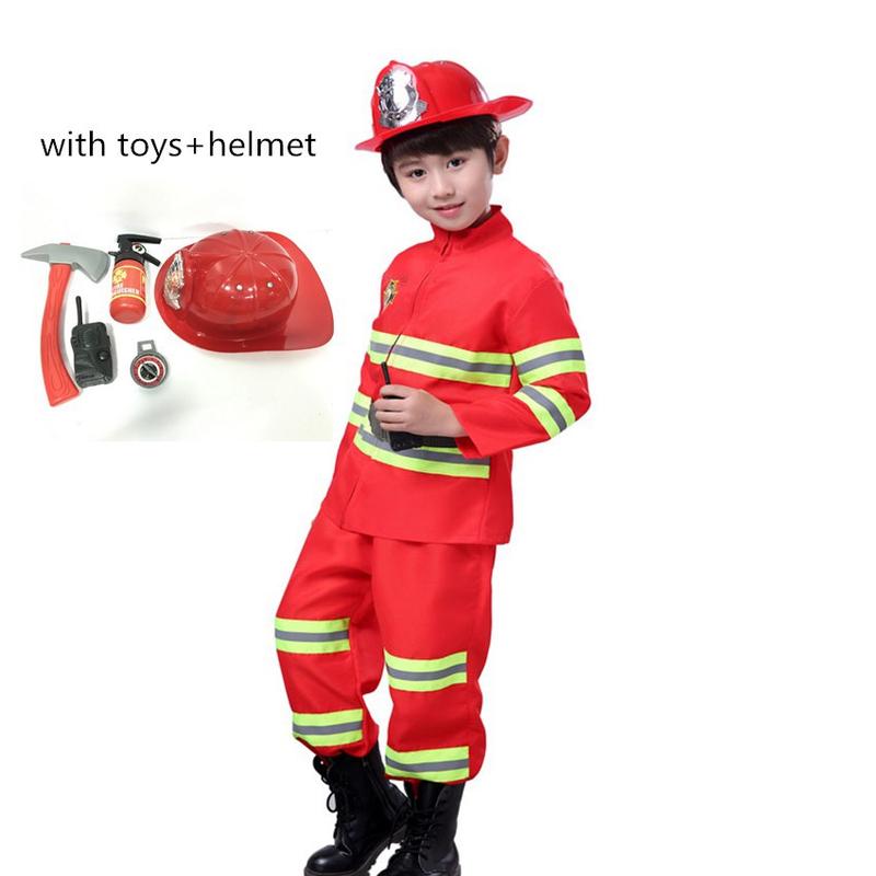 Fireman Sam Kids Halloween Christmas Cosplay Costumes for Girl Boy Carnival Party Fancy Suit Kids Firefighter uniform suit Halloween costumes Christmas costumes anime cos stage per 6