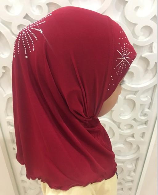Product Introduction of 2-7 Years Old Girl Crystal Hemp Sun Diamond Tam-O'-Shanter| Detachable Gauze Cap + Three-Piece Design| Kindergarten Daily Wear and Match| Eid Trendy Child Essential selendang  bahu sulam  shawl sahara  shawl selendang 14