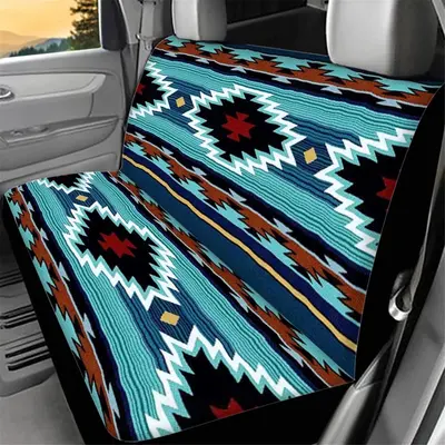 Turquois Oval Abstract Pattern Car sale Seat Covers, Car Accessories, Gift for Her, Custom Made seat Covers