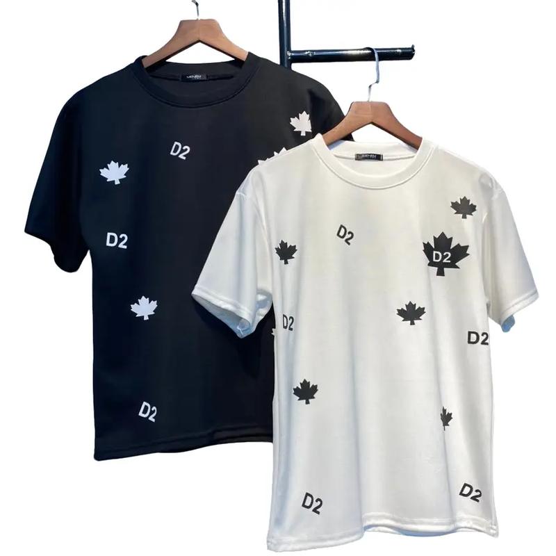 Áo thun cổ tròn nam nữ D2 dày dặn co giãn thoáng mát 2024 Unisex Menswear