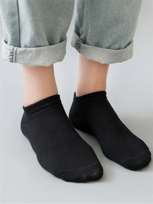 Women's 50 Pairs Solid Ankle Socks, Casual Comfortable Breathable Socks for Daily Wear, Multipack Low Cut Socks for Women & Girls 6