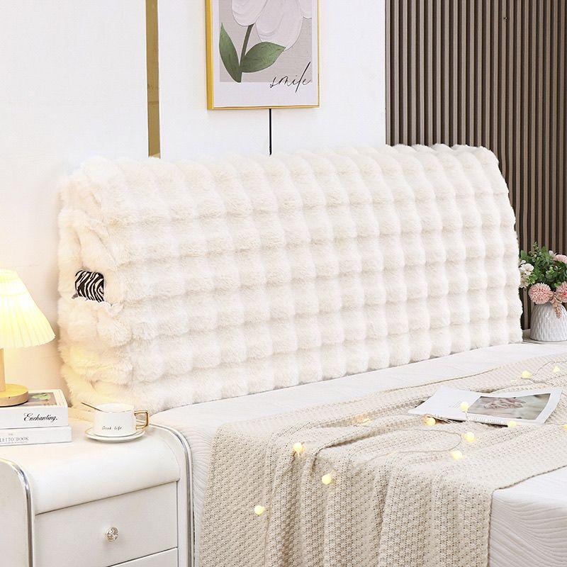 Bọc Đầu Lót Lông Cừu, Bọc Đầu Giường Mới, Bọc Đầu Giường Mùa Đông Thông Dụng Tựa Lưng Nhồi Bông Hình Thỏ, Chống Bụi, Được Giảm Giá Năm 2025 5