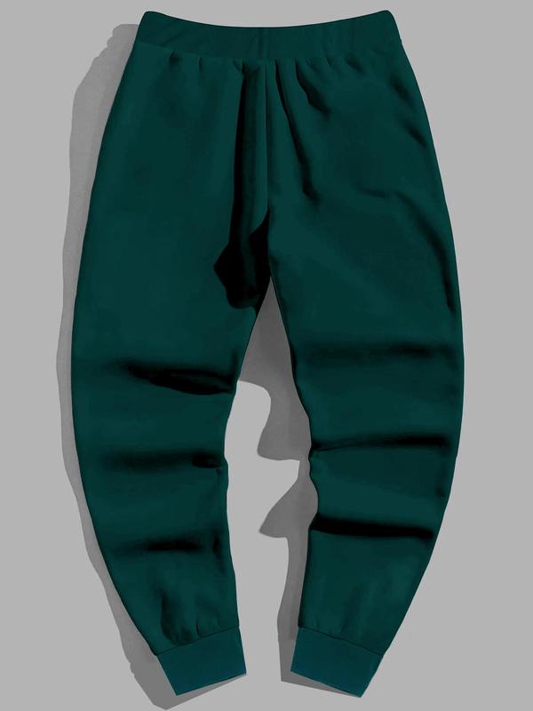 Men's "I Love My Girlfriend" Print Drawstring Sweatpants, Regular Fit Casual "I Love My GF" Print Pocket Jogger Pants, Fun Graphic Trousers 6