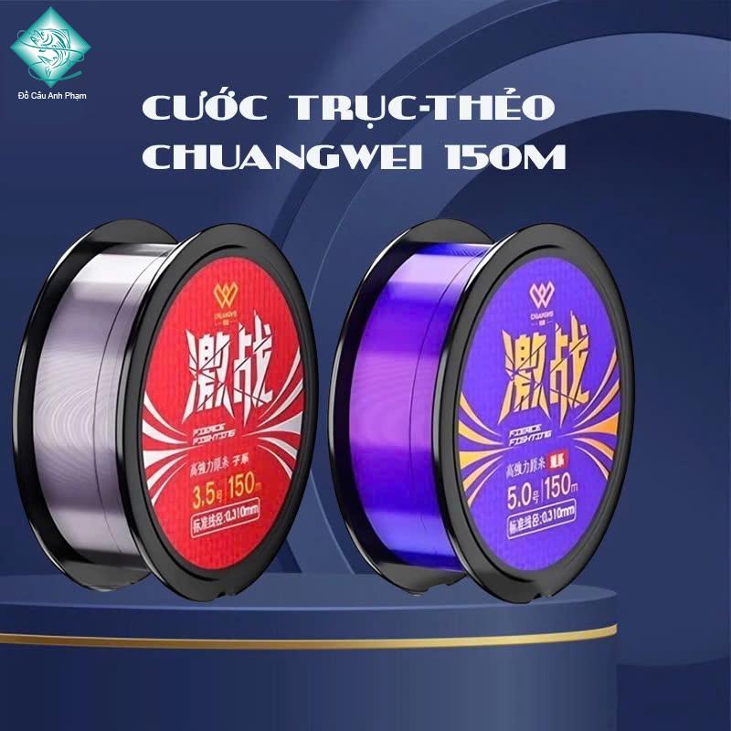 Cước câu cá 150m chuang wei dây câu mềm mịn chống trầy xước chống xoăn cắt nước nhanh chống mài mòn DC-9 Đi Câu Fishing Bắt Cá Carbon