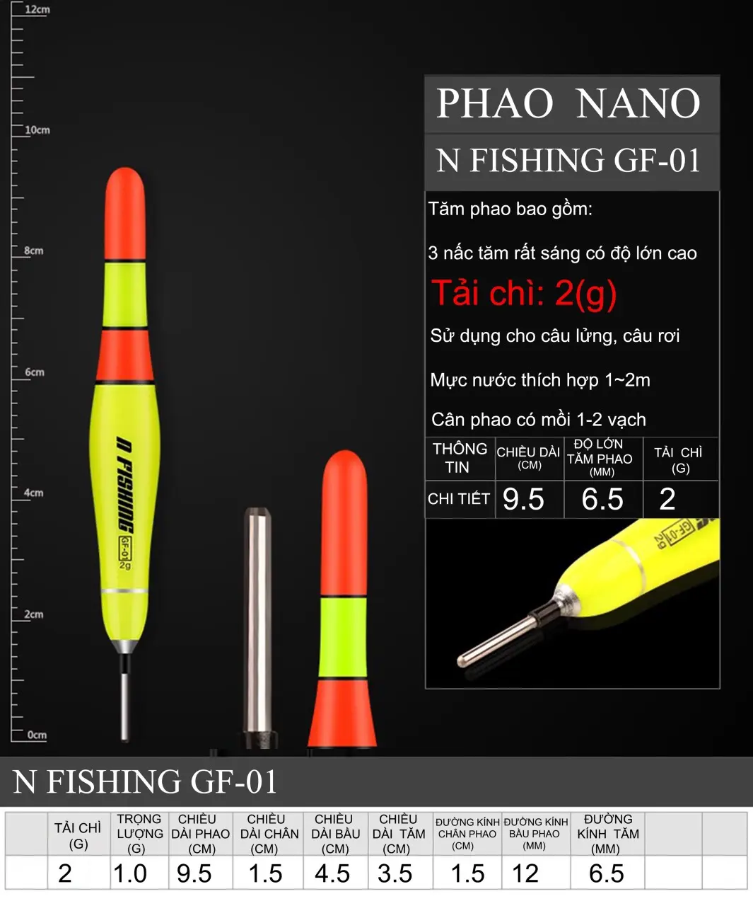Phao câu lửng cá mè. cá trắm. cá rô N Fishing Câu Cá Đi Câu Bắt Cá