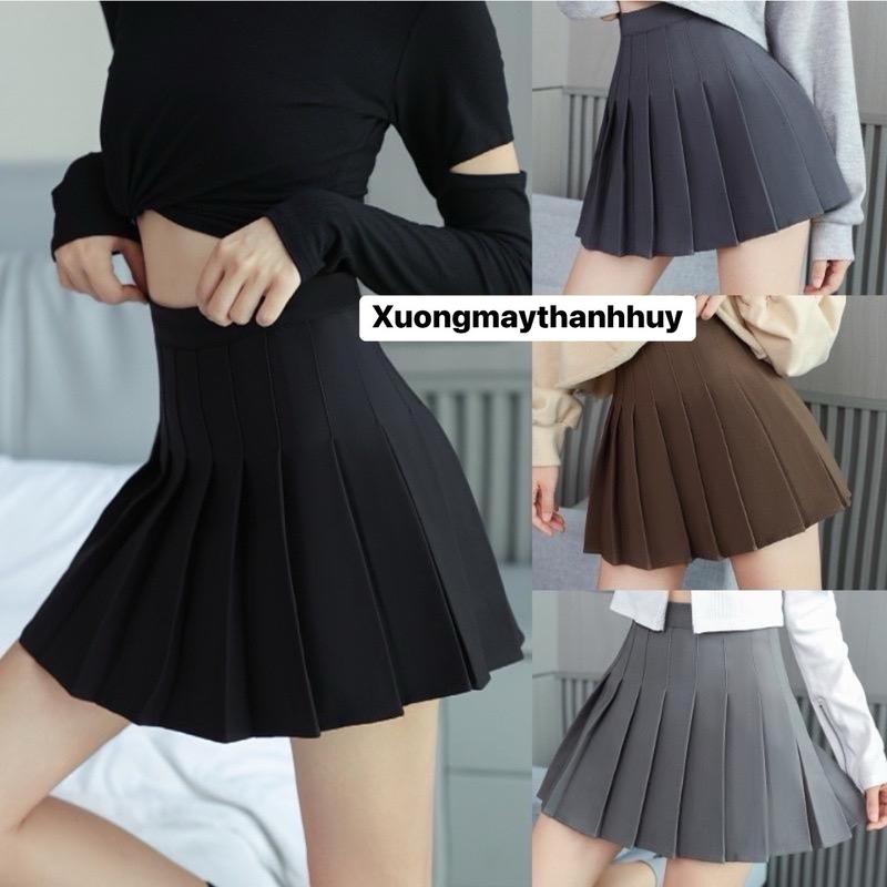   BIGSIZE  Chân váy xếp li bigsize chân xoè váy xếp ly dáng ngắn có quần chống lộ-msf 301 