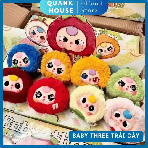   BLINDBOX  Baby Three  Trái Cây -Thú Nhồi Bông Động Vật - Quà Tặng Trang Trí Độc Đáo - Đồ Chơi - Thú Bông Toy Phát Nhạc Voi bé  ba 